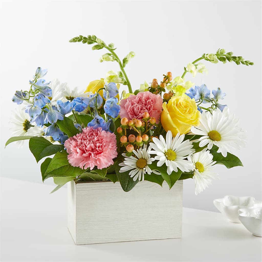 Sun Salutation Box Bouquet – Garlington Florist, New Bedford MA