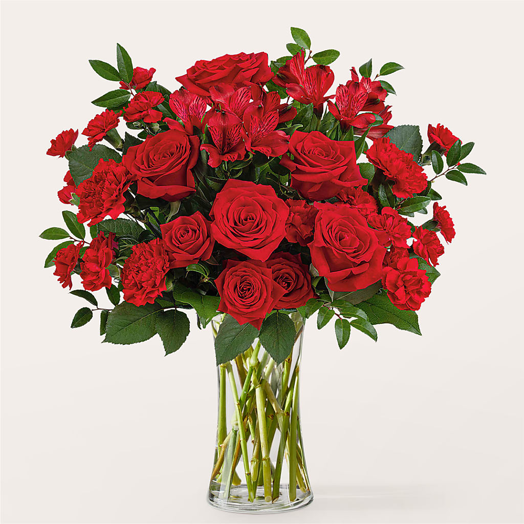 Brilliant Ruby Bouquet – Garlington Florist, New Bedford MA