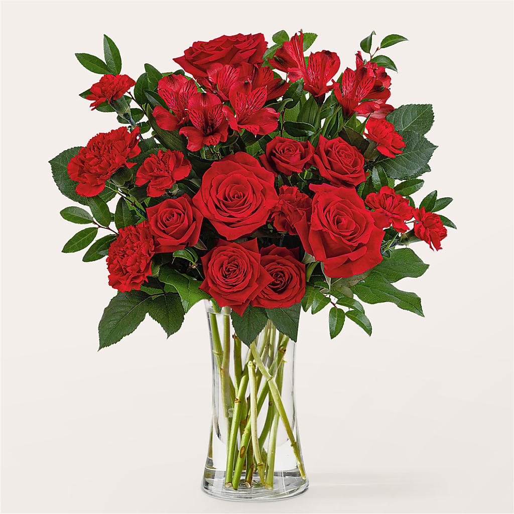 Brilliant Ruby Bouquet – Garlington Florist, New Bedford MA