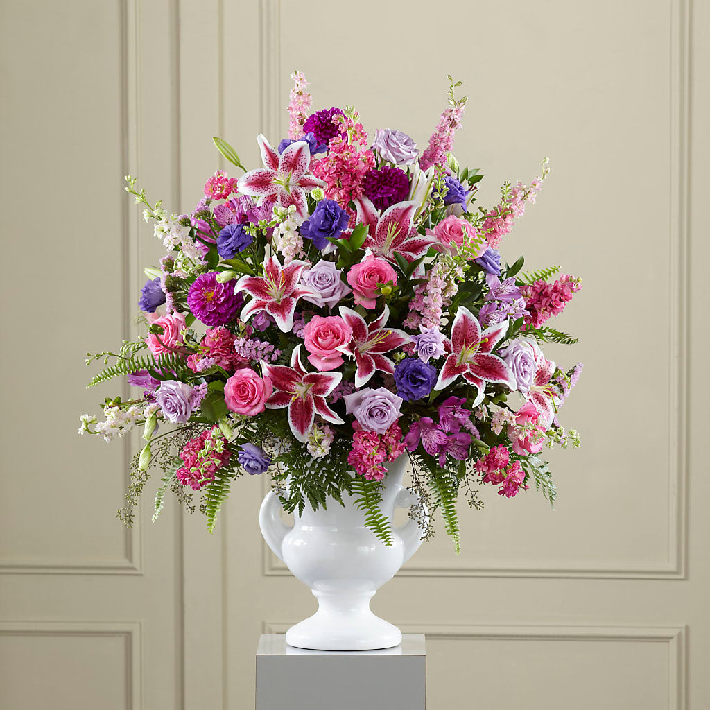 Peaceful Tribute Arrangement – Garlington Florist, New Bedford MA