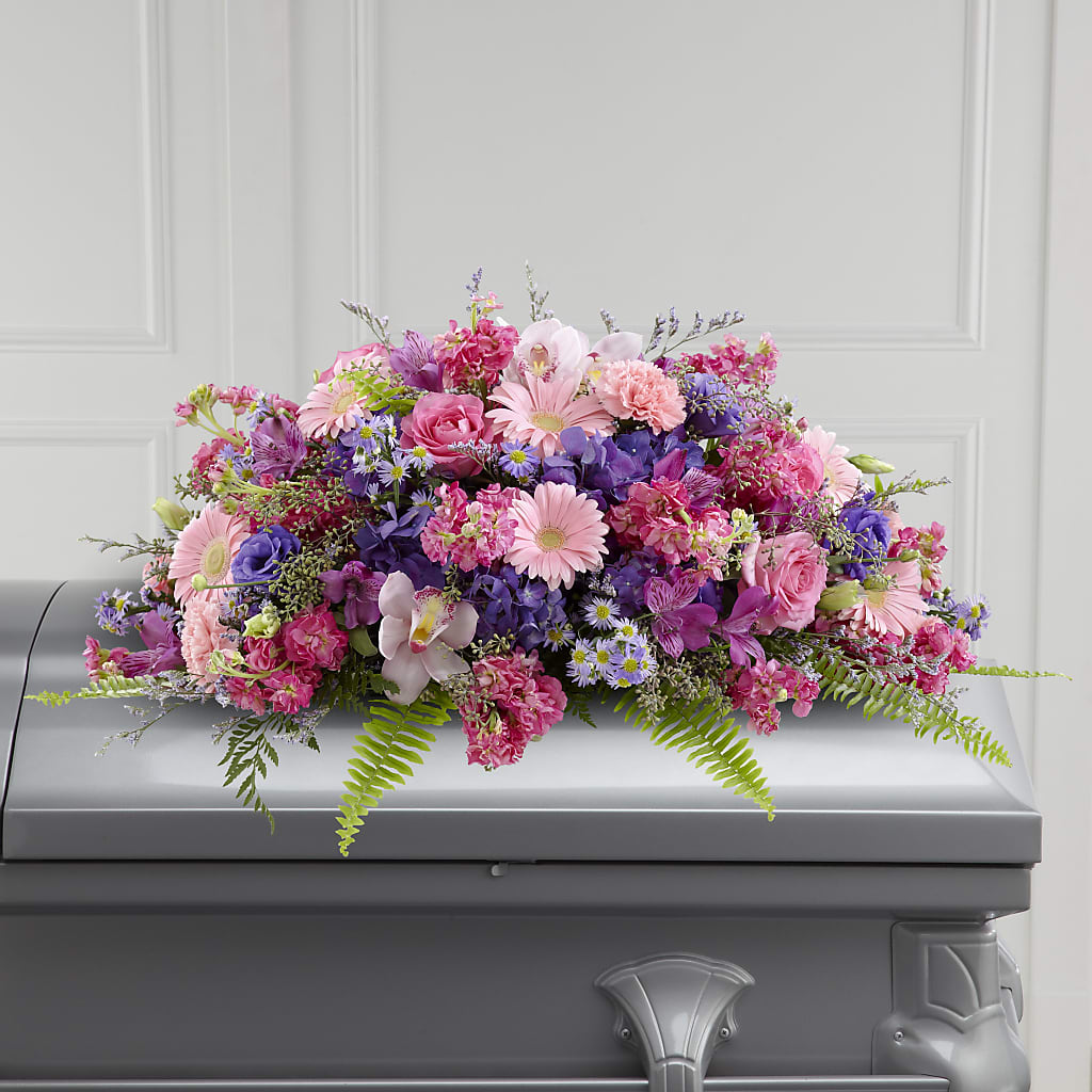 Glorious Garden Casket Spray – Garlington Florist, New Bedford MA