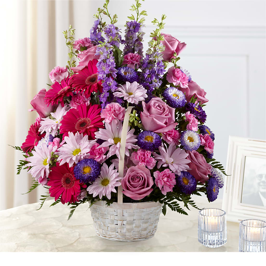 Pastel Peace Basket – Garlington Florist, New Bedford MA