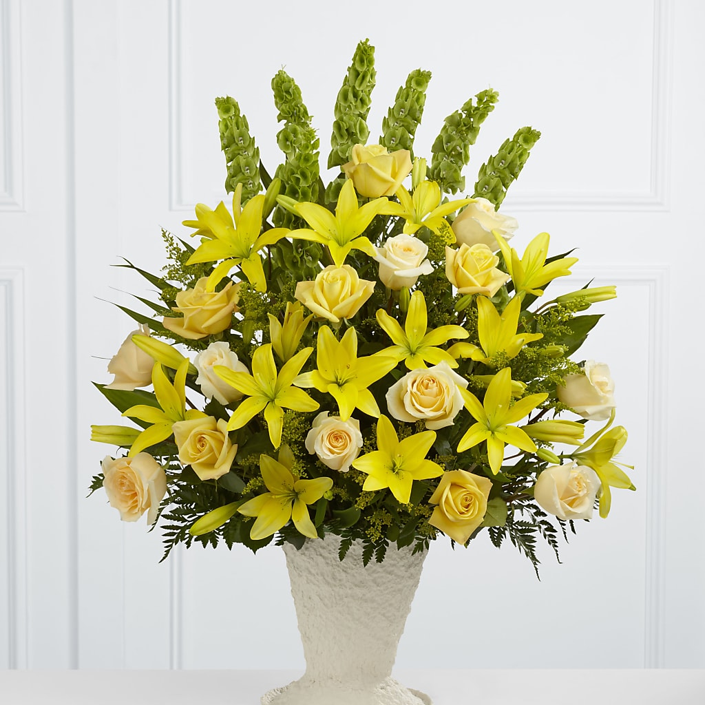 Golden Memories Arrangement – Garlington Florist, New Bedford MA