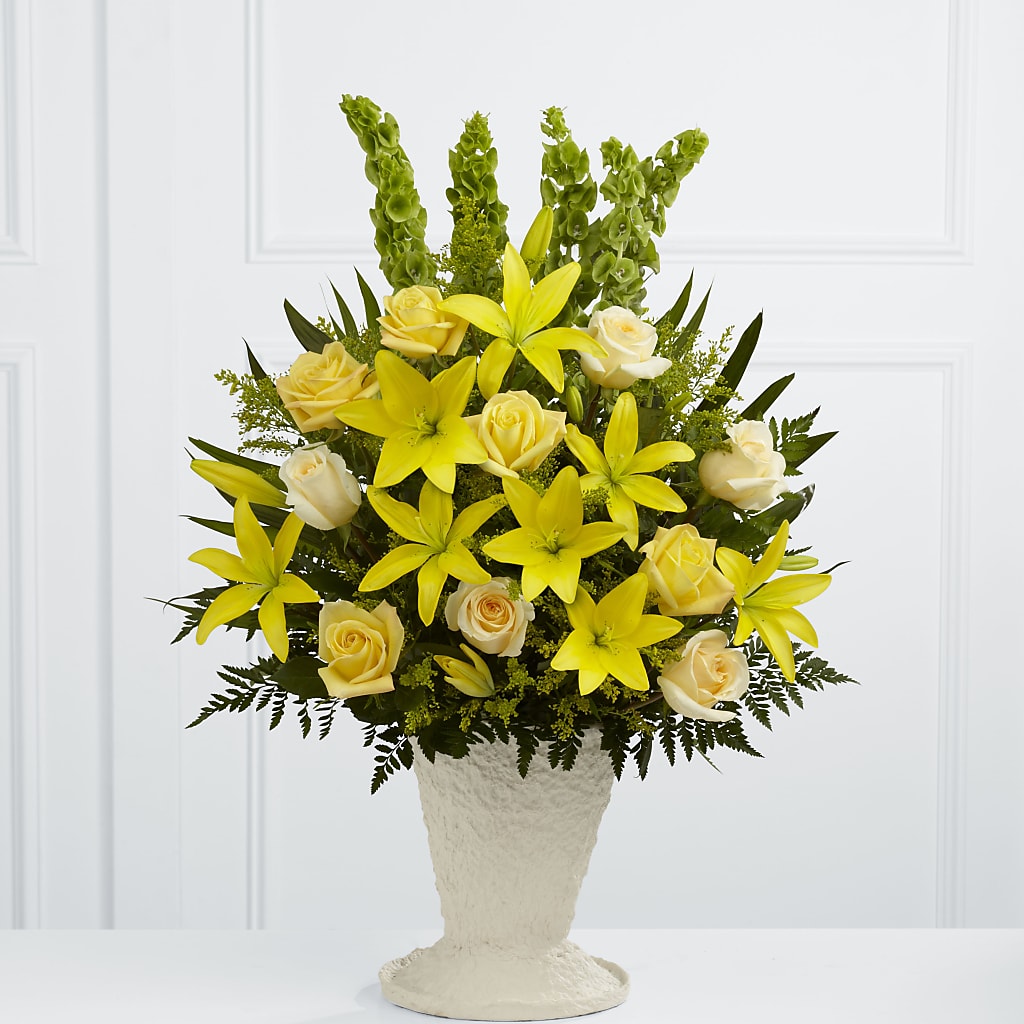 Golden Memories Arrangement – Garlington Florist, New Bedford MA