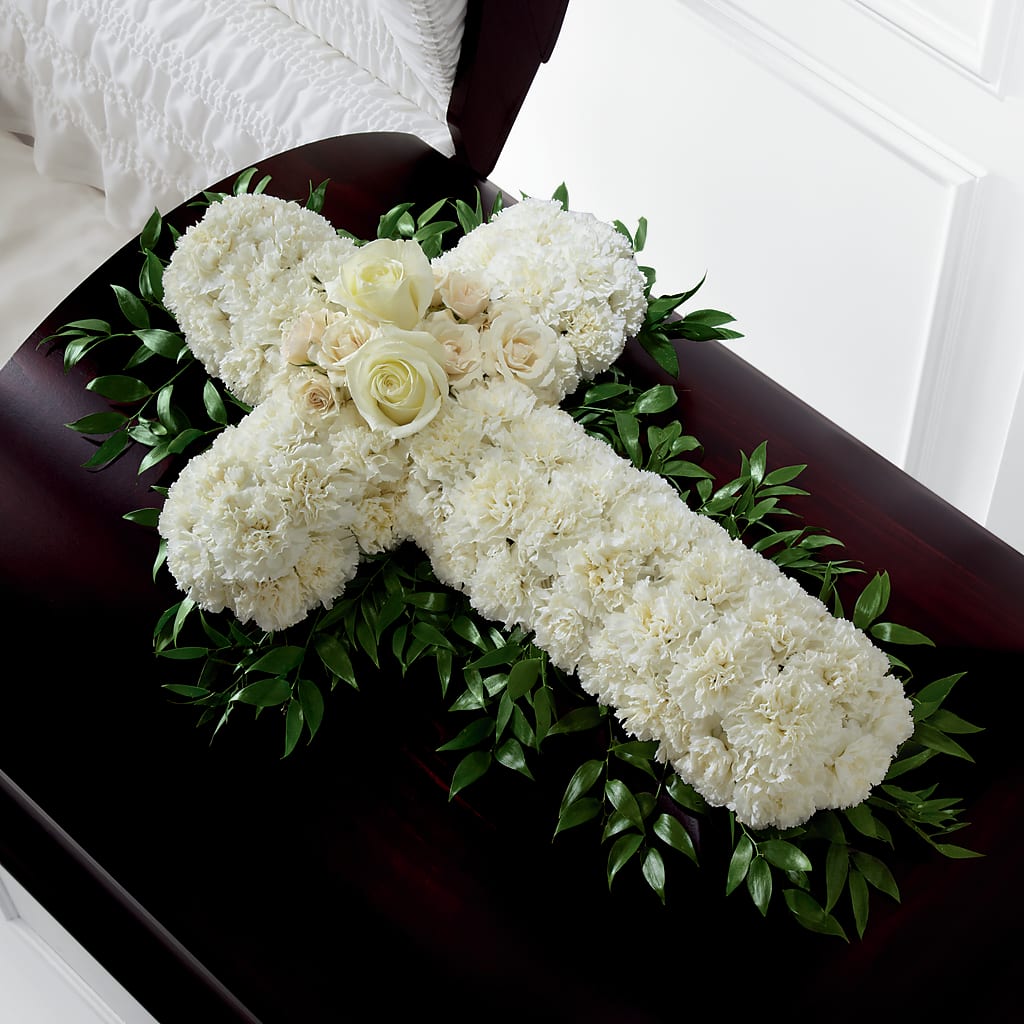 Peaceful Memories Casket Spray (Standard) – Garlington Florist, New Bedford MA
