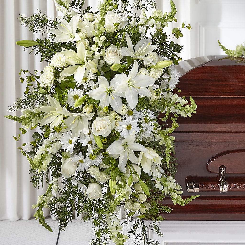 Loving Thoughts Standing Spray – Garlington Florist, New Bedford MA