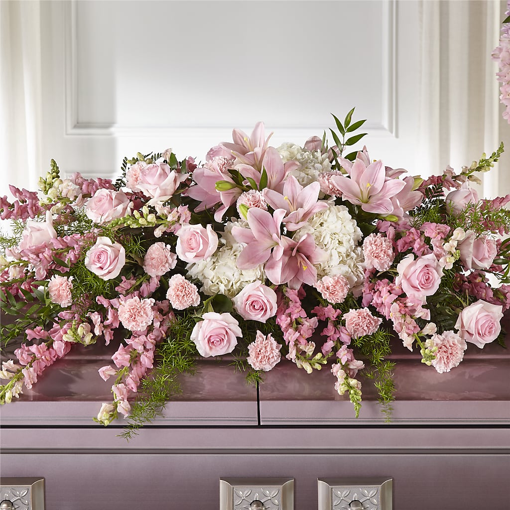Life & Remembrance Casket Spray – Garlington Florist, New Bedford MA