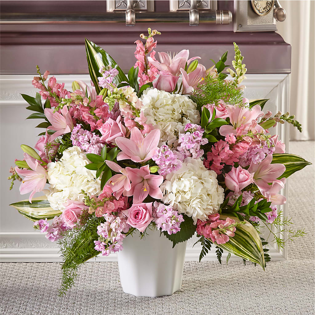 Simply Serene Floor Basket – Garlington Florist, New Bedford MA