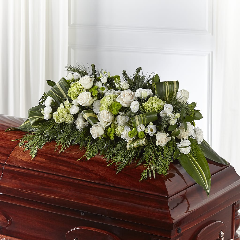 Hopeful Gesture Casket Spray – Garlington Florist, New Bedford MA