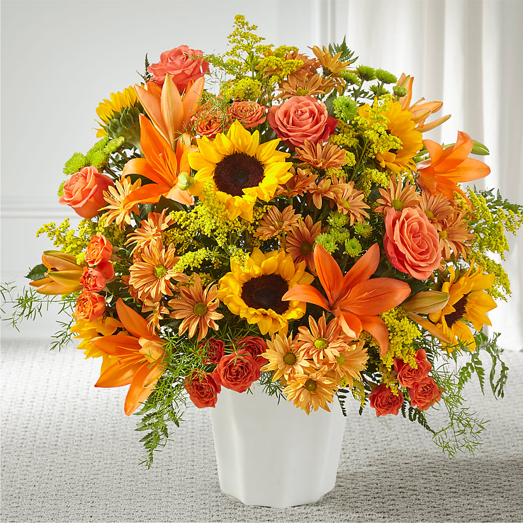 Harvest Thoughts Floor Basket – Garlington Florist, New Bedford MA