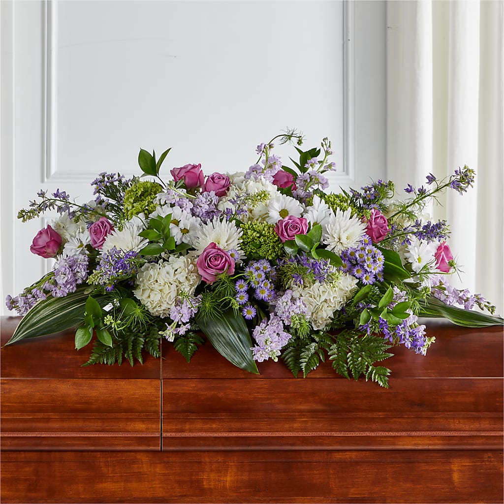 Meadows of Serenity Casket Spray – Garlington Florist, New Bedford MA
