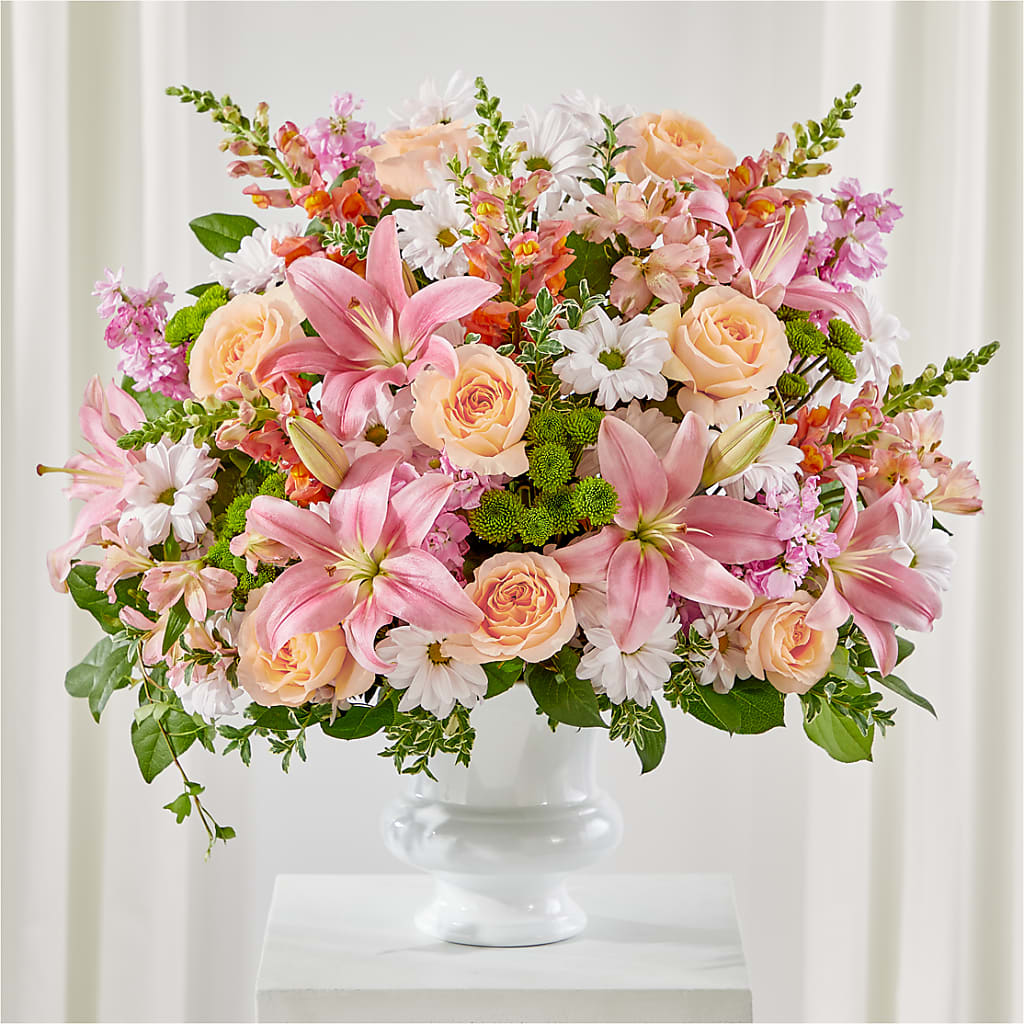 Heartfelt Gesture Urn Arrangement – Garlington Florist, New Bedford MA