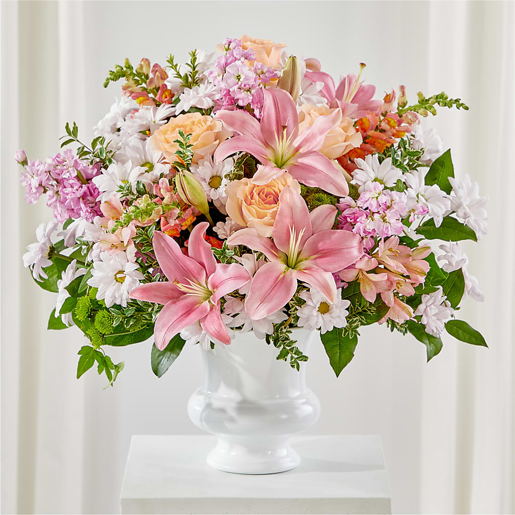 Heartfelt Gesture Urn Arrangement – Garlington Florist, New Bedford MA