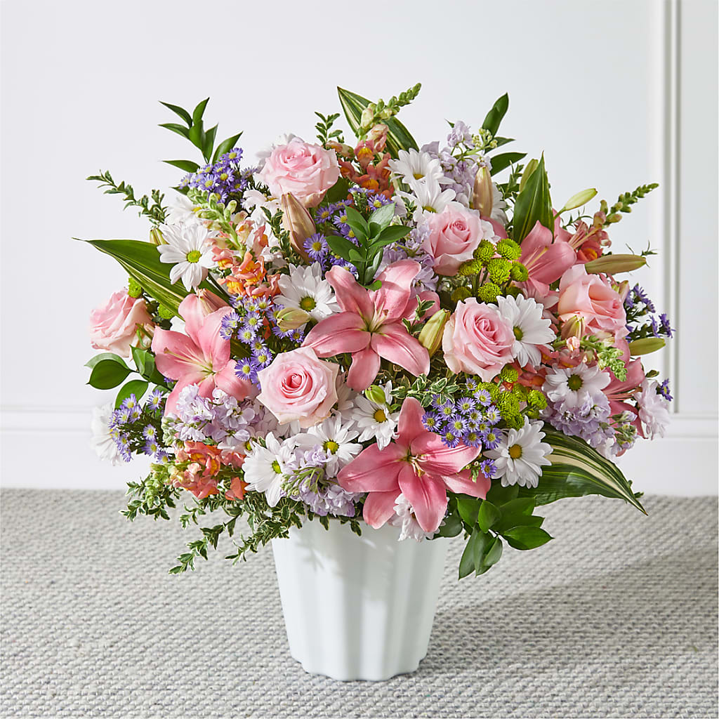 Abundant Compassion Floor Basket – Garlington Florist, New Bedford MA
