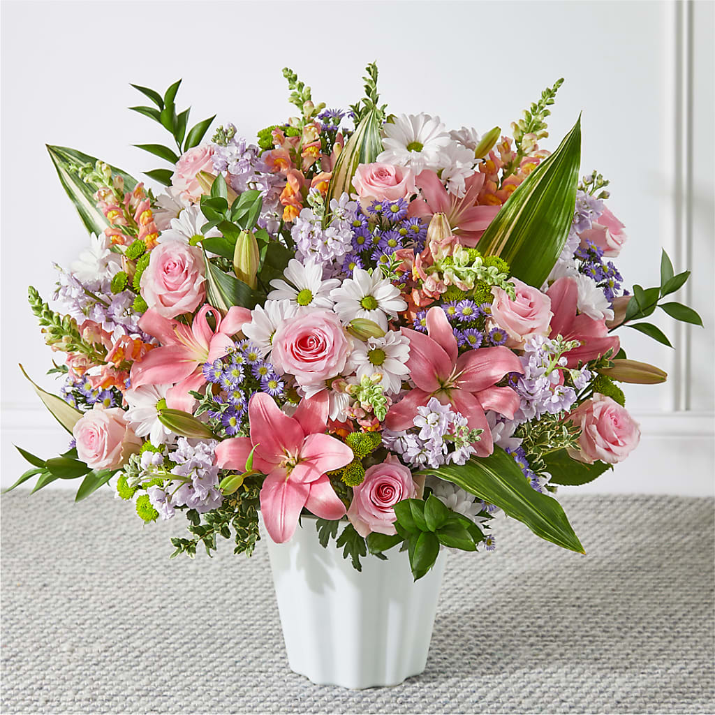 Abundant Compassion Floor Basket – Garlington Florist, New Bedford MA