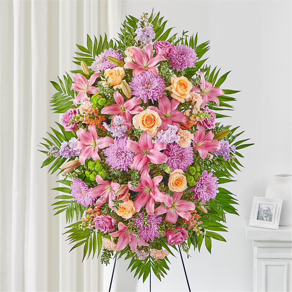 Love & Light Standing Spray – Garlington Florist, New Bedford MA