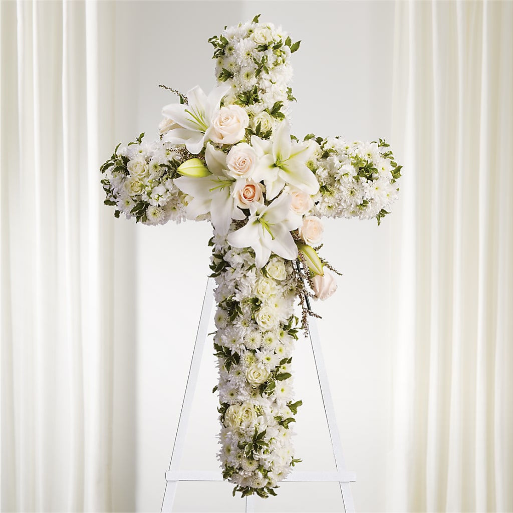 Spiritual Guidance Standing Spray – Garlington Florist, New Bedford MA