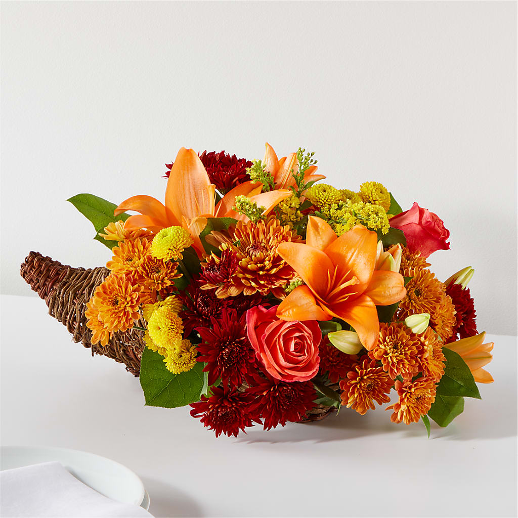 Bouquet of Blessings Cornucopia – Garlington Florist, New Bedford MA
