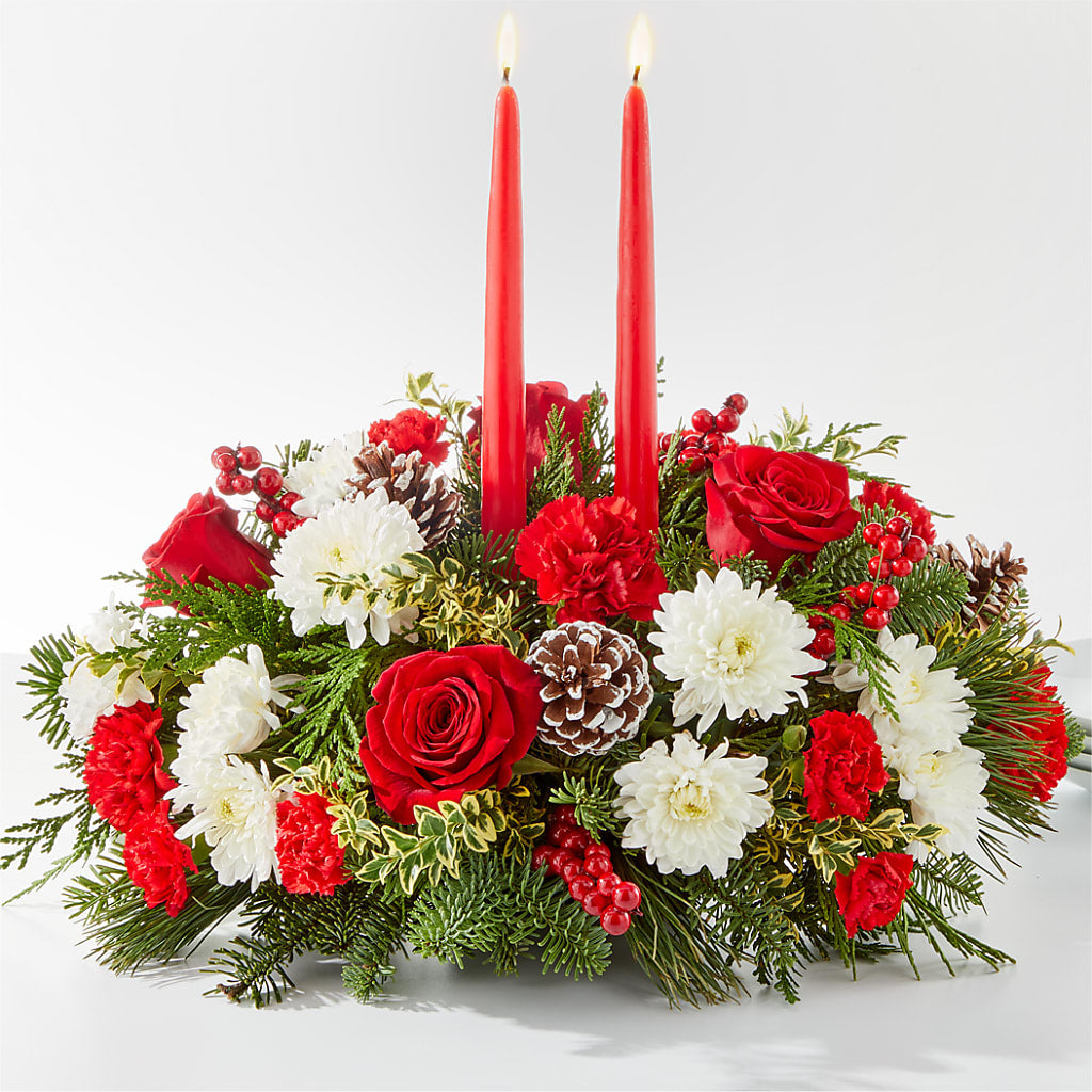 Holiday Soiree Centerpiece – Garlington Florist, New Bedford MA