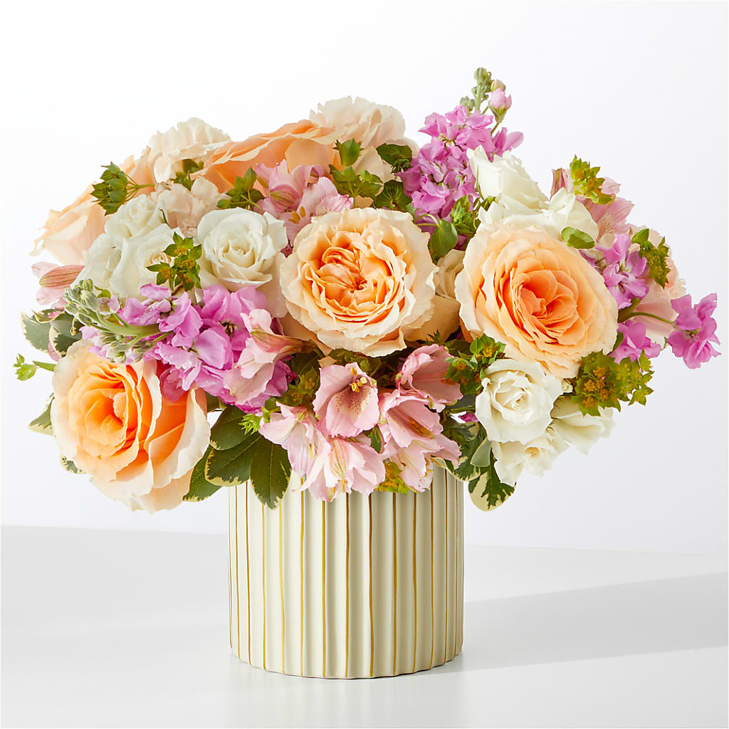 Paradise Bouquet with Ivory Vase – Garlington Florist, New Bedford MA