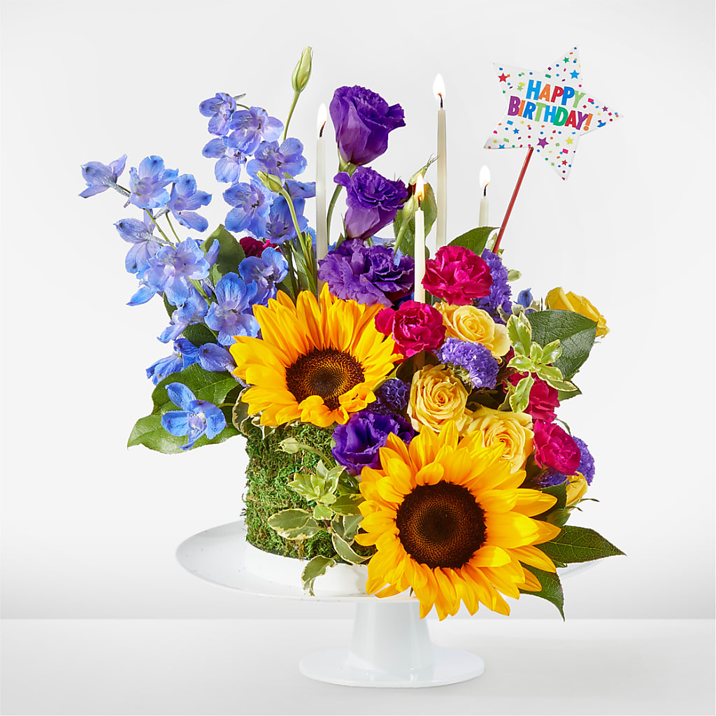 Star of the Day Floral Cake – Garlington Florist, New Bedford MA