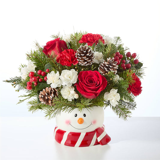 Jolly Snowman Bouquet –  Garlington Florist, New Bedford MA