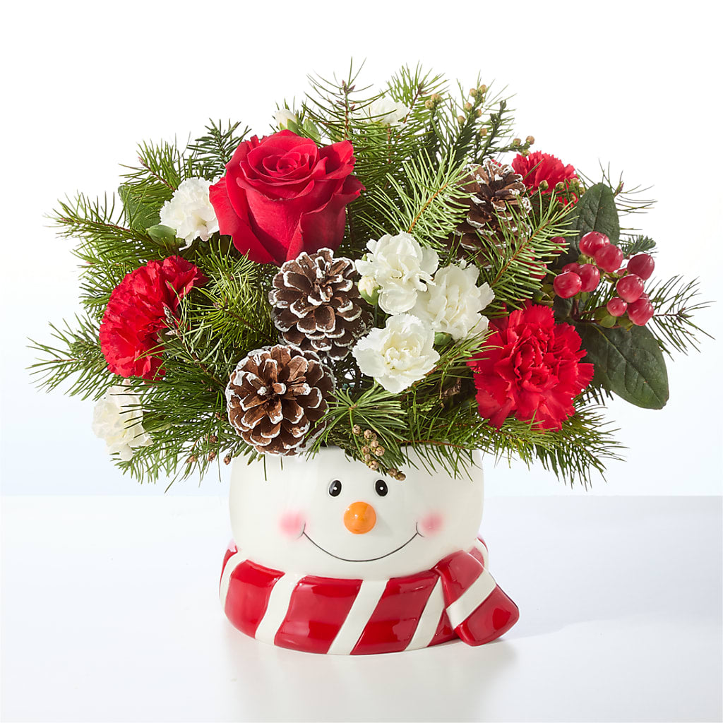 Jolly Snowman Bouquet –  Garlington Florist, New Bedford MA
