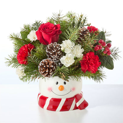 Jolly Snowman Bouquet –  Garlington Florist, New Bedford MA