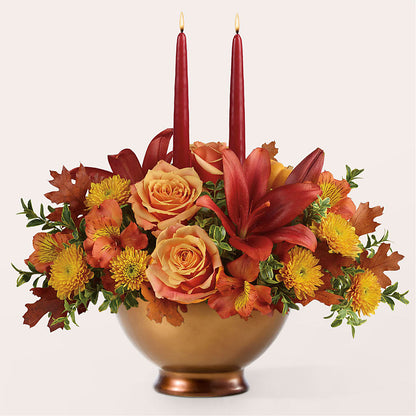 Harvest Table Centerpiece –  Garlington Florist, New Bedford MA