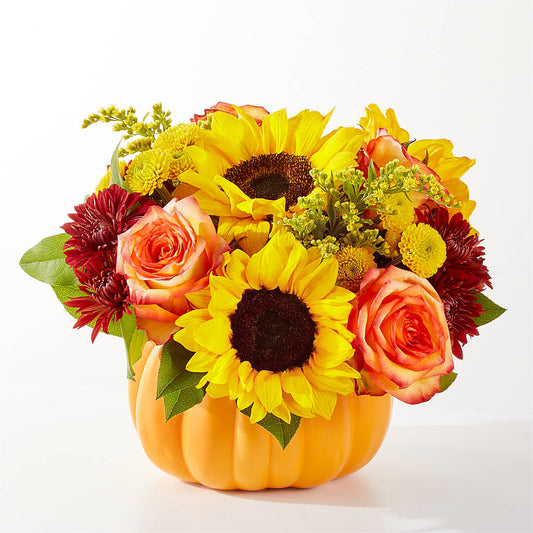 Golden Gourd Pumpkin Bouquet –  Garlington Florist, New Bedford MA