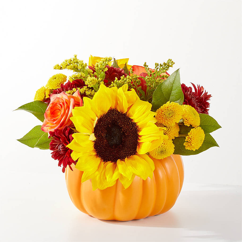 Golden Gourd Pumpkin Bouquet –  Garlington Florist, New Bedford MA