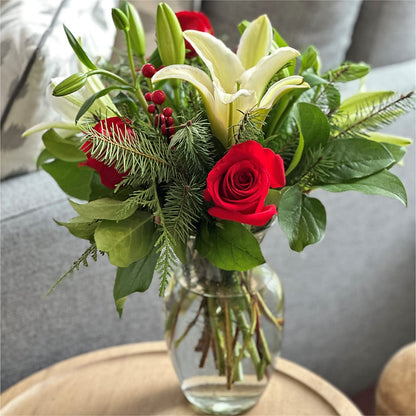 Sparkling Snowflakes Bouquet –  Garlington Florist, New Bedford MA