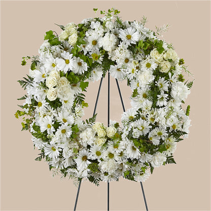 Faithful Wishes Wreath –  Garlington Florist, New Bedford MA