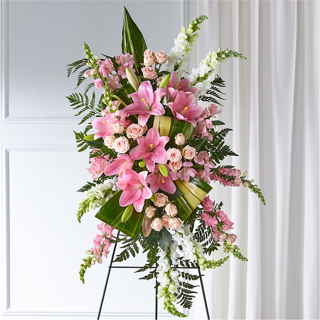Elegant Embrace Standing Spray –  Garlington Florist, New Bedford MA