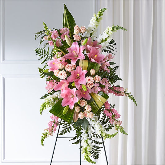 Elegant Embrace Standing Spray –  Garlington Florist, New Bedford MA