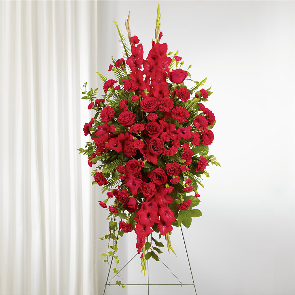 From the Heart Standing Spray –  Garlington Florist, New Bedford MA