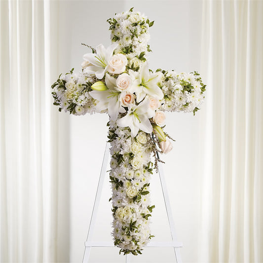 Spiritual Guidance Standing Spray –  Garlington Florist, New Bedford MA