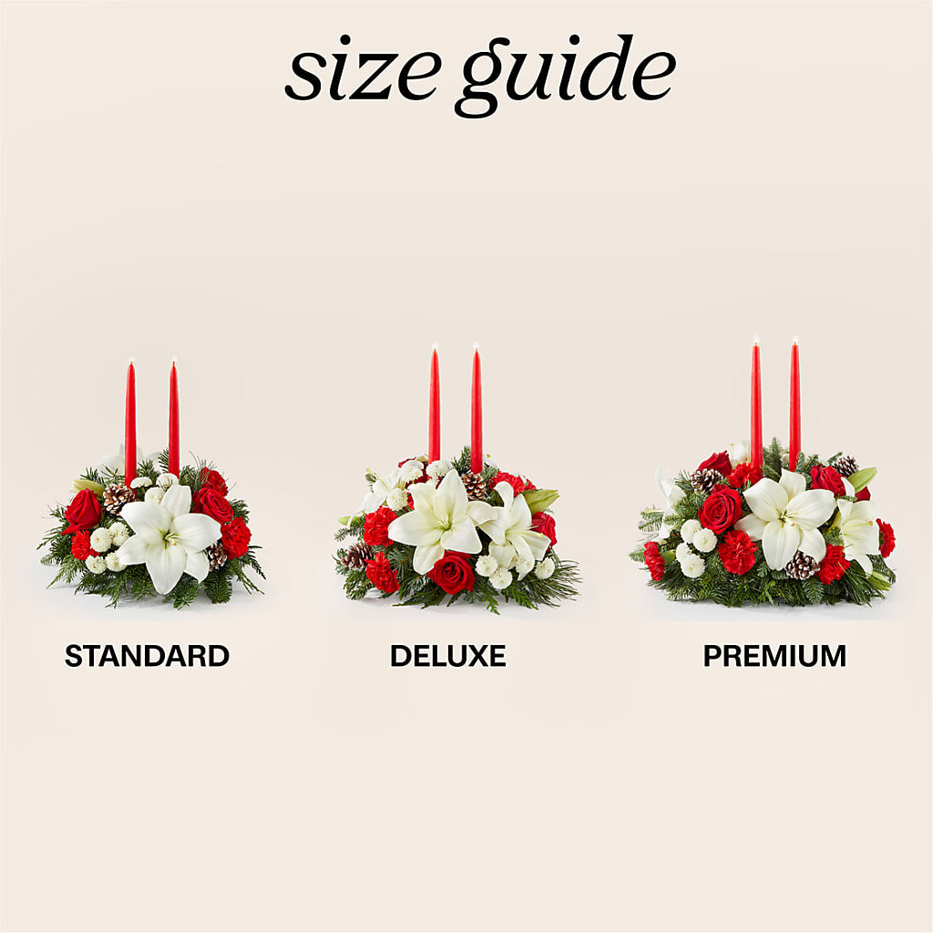 Seasonal Festivities Centerpiece –  Garlington Florist, New Bedford MA