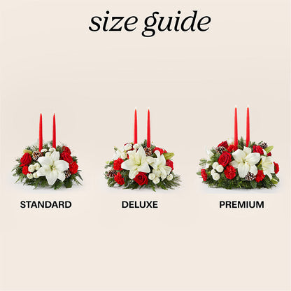 Seasonal Festivities Centerpiece –  Garlington Florist, New Bedford MA