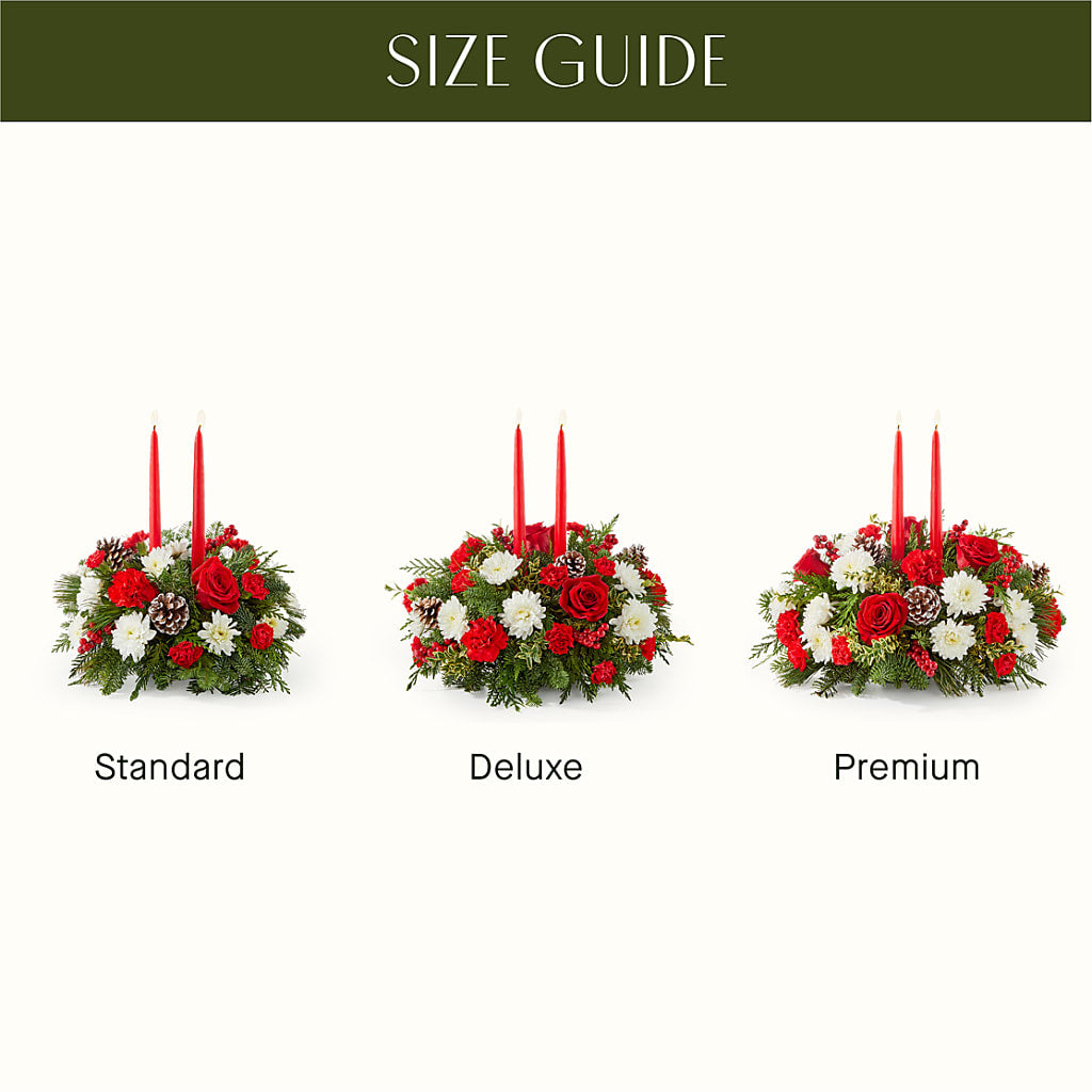 Holiday Soiree Centerpiece –  Garlington Florist, New Bedford MA