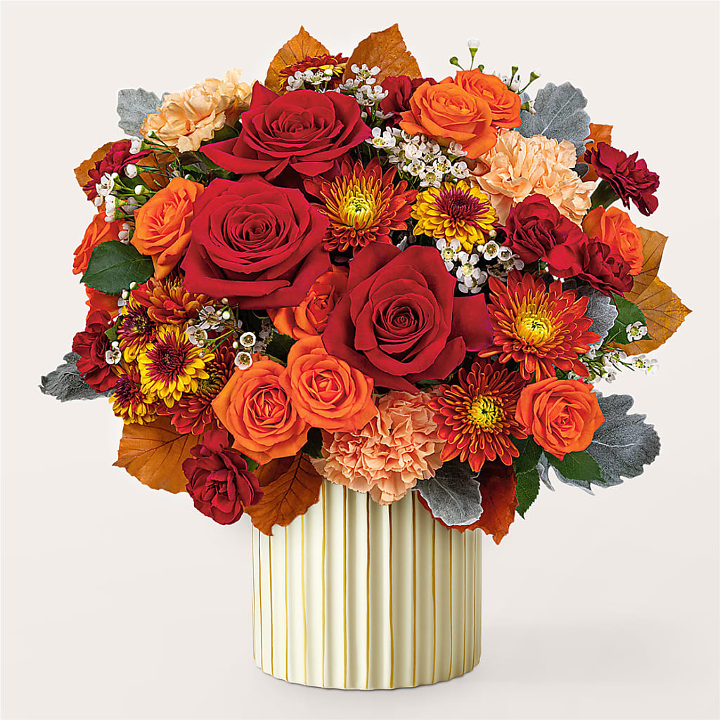 Merlot Bouquet with Ivory Vase –  Garlington Florist, New Bedford MA