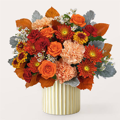 Merlot Bouquet with Ivory Vase –  Garlington Florist, New Bedford MA