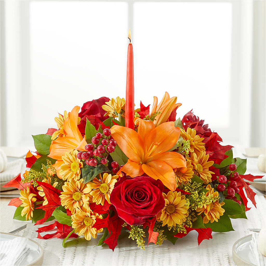 Autumn's Embrace Centerpiece –  Garlington Florist, New Bedford MA